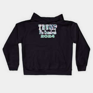 TRUMP THE COMEBACK 2024 GREEN PLANT ON PLUM | CONSERVATIVE REPUBLICAN PATRIOT GIFTS Kids Hoodie